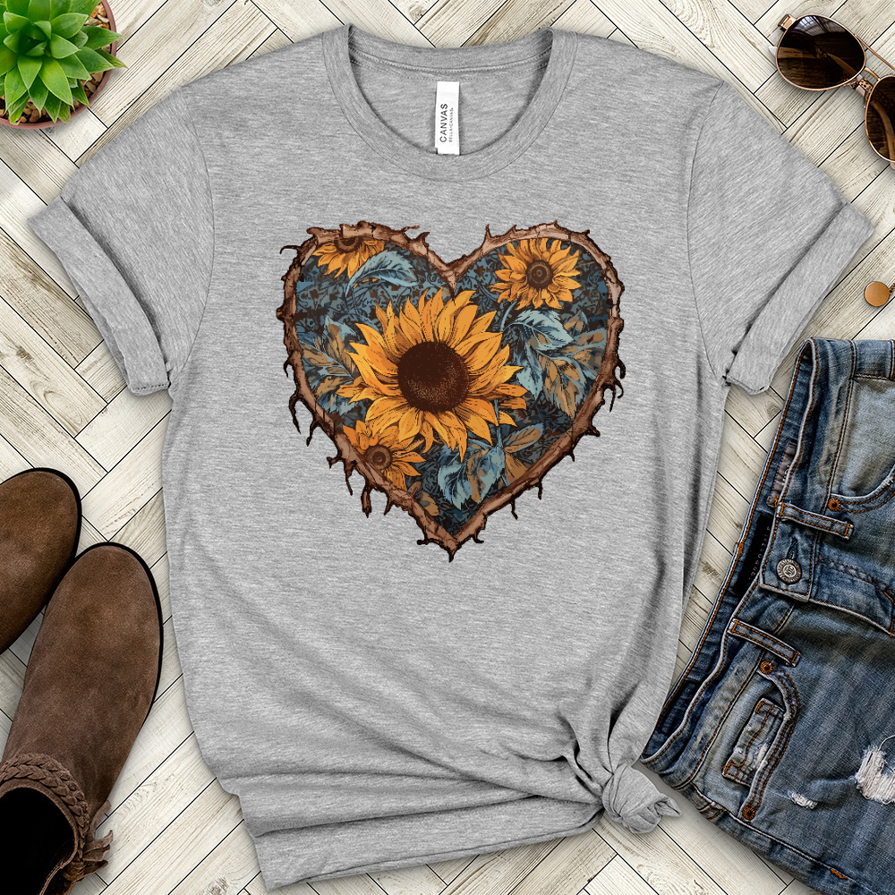 Copy of Sunflower Heart Heathered Tee