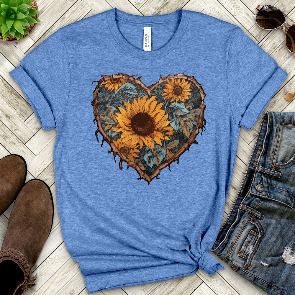 Copy of Sunflower Heart Heathered Tee