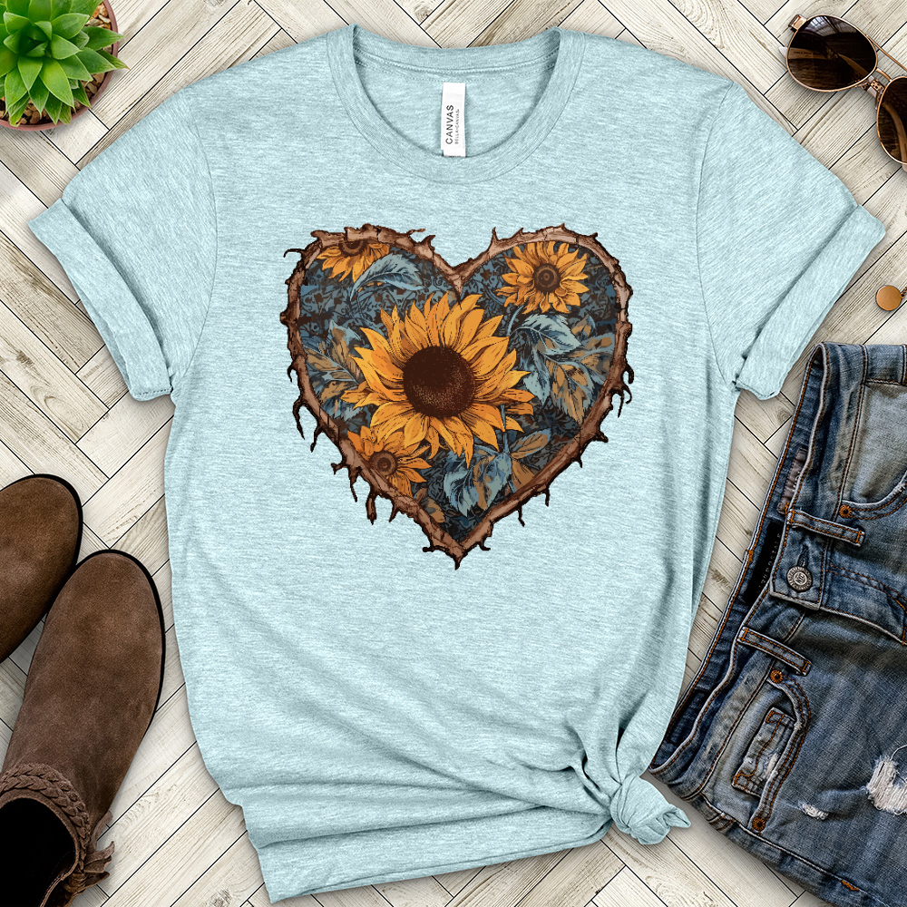 Copy of Sunflower Heart Heathered Tee