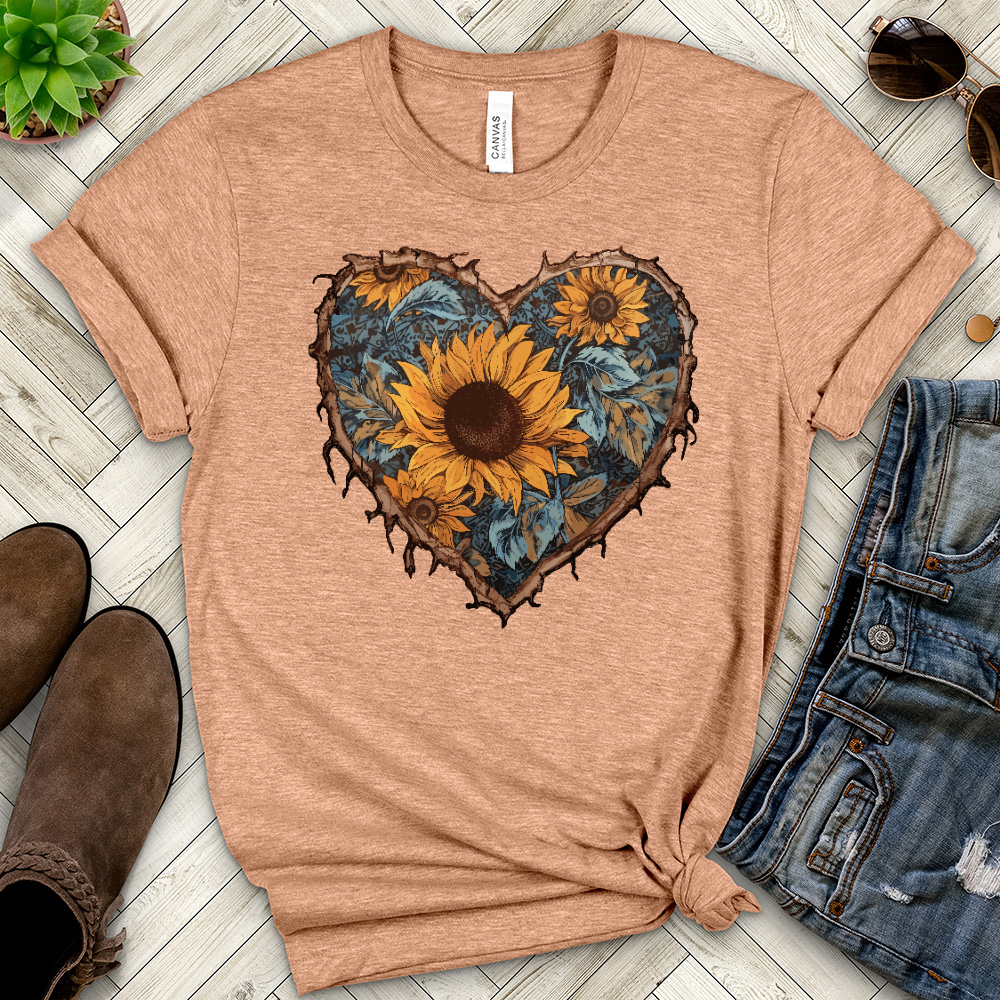 Copy of Sunflower Heart Heathered Tee