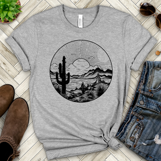 Line Art Desert Heathered Tee