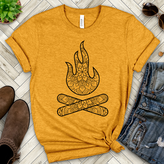 Campfire Mandala Heathered Tee